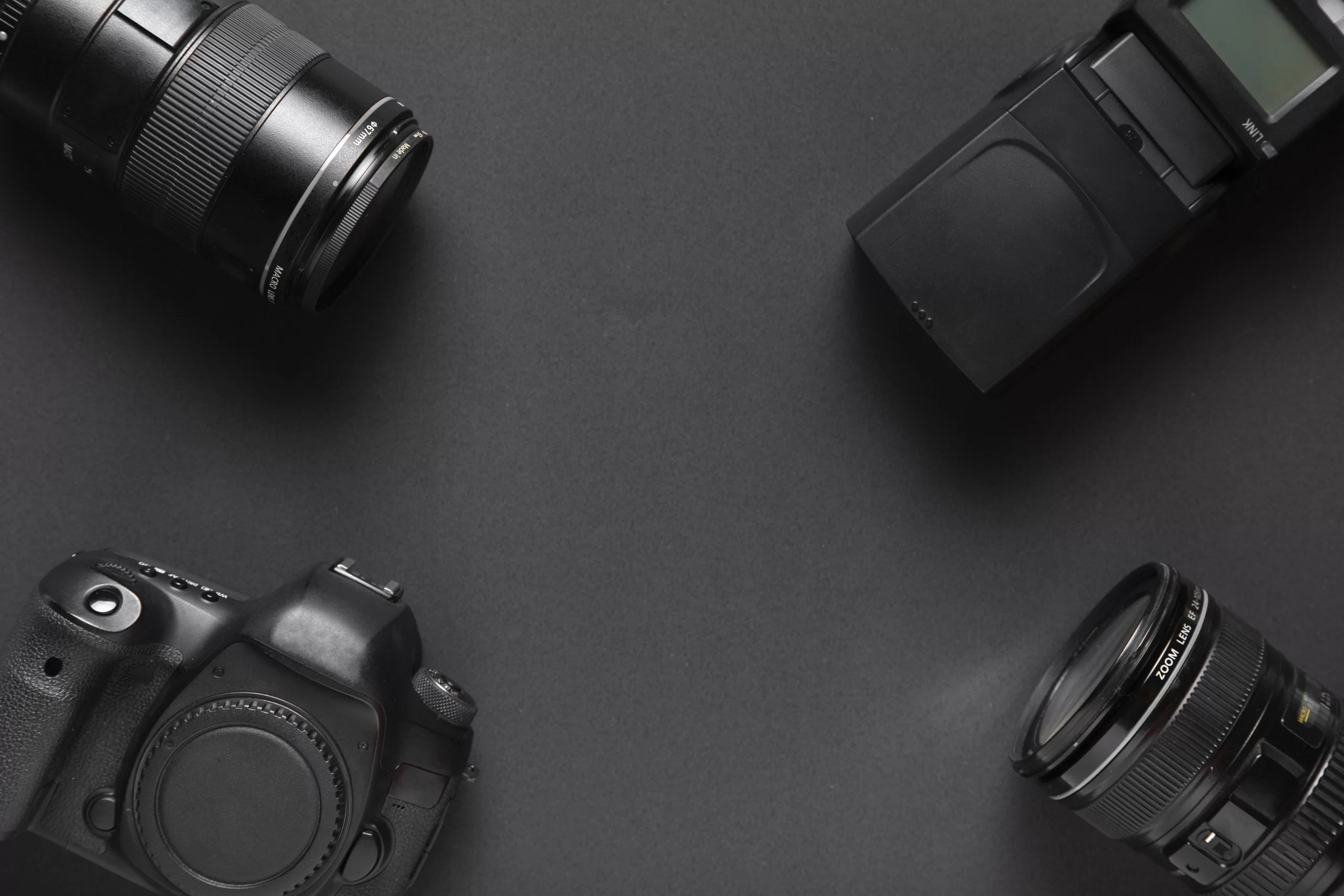 Green particles in dark background